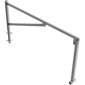 Swing barrier | for casting in concrete, hot-dip galvanized | clear width: 2500 mm | with Euro profile cylinder lock